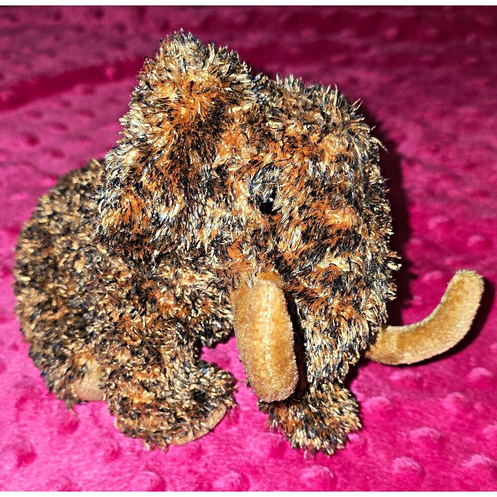 Ty Beanie Babies Mammoth Stuffed Animal Plush Mini Brown Tan Washable 2001